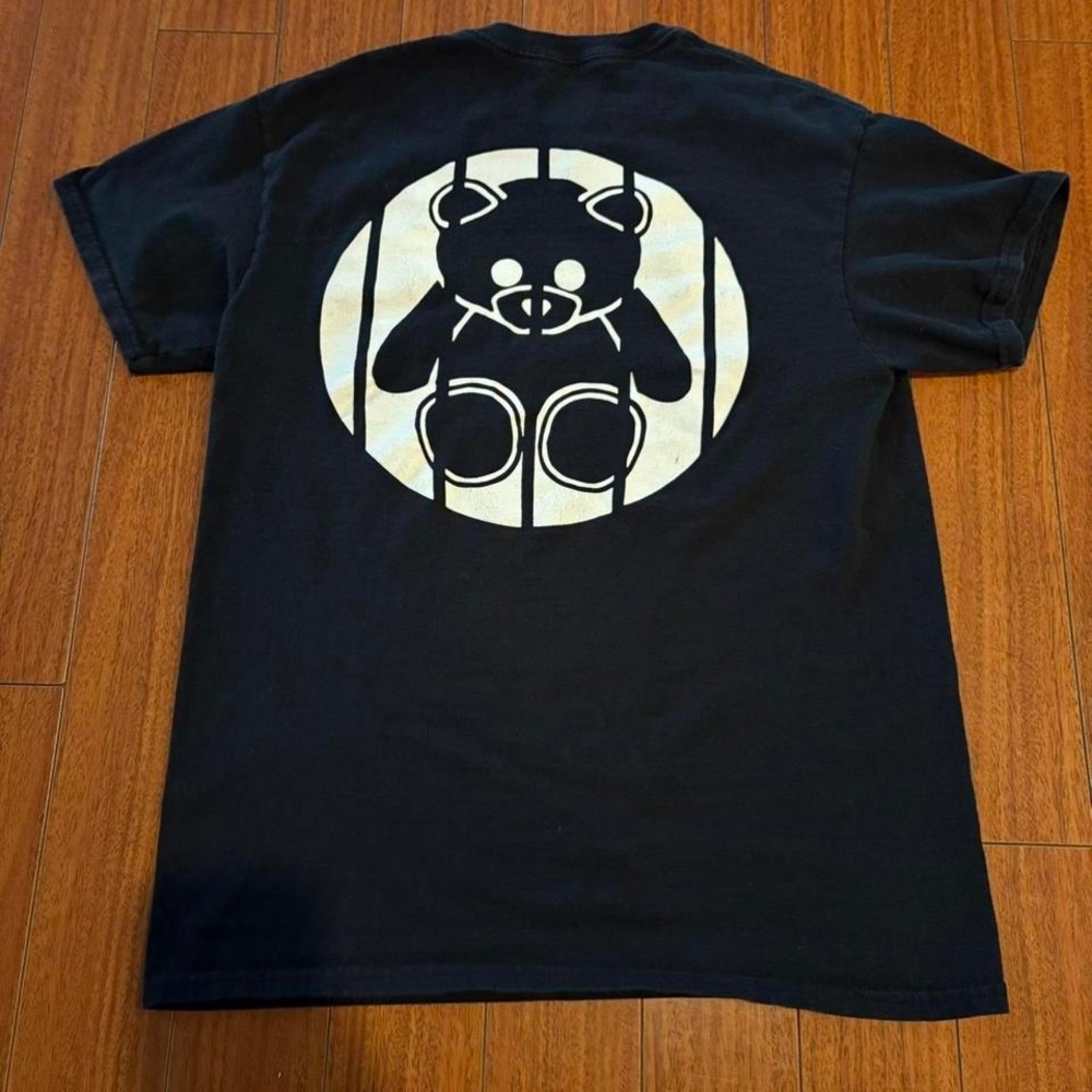 faded Free6lack‎ bear graphic t-shirt